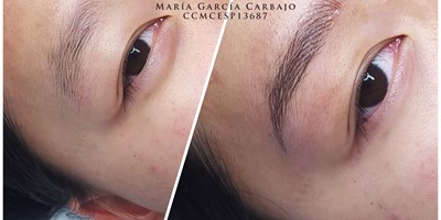 Repoblación de cejas con técnica de micropigmentación de Azucena Carbajo